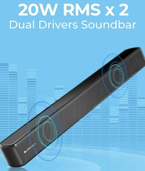 ZEBRONICS Juke BAR 3902 Soundbar with 100 Watts,Virtual 5.1, HDMI (ARC), Optical, USB, AUX, Bluetooth v5.0, Wall Mountable Design - Image 2